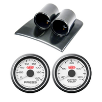 SAAS Dash Pod White Series Oil Pres Water Temp for VZ Commodore