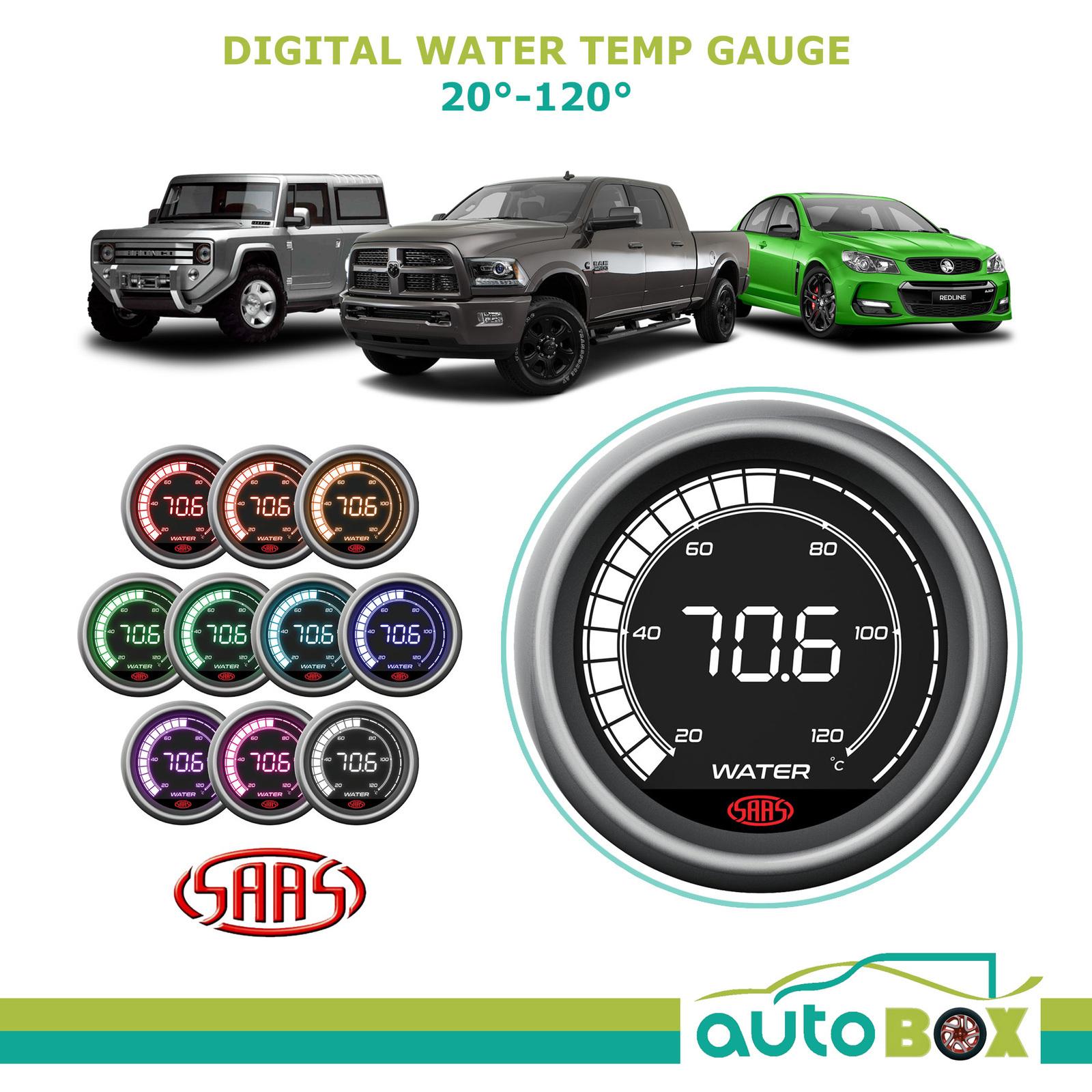 SAAS Digital Water Temperature Gauge - 20 to 120, 52mm, SG41220