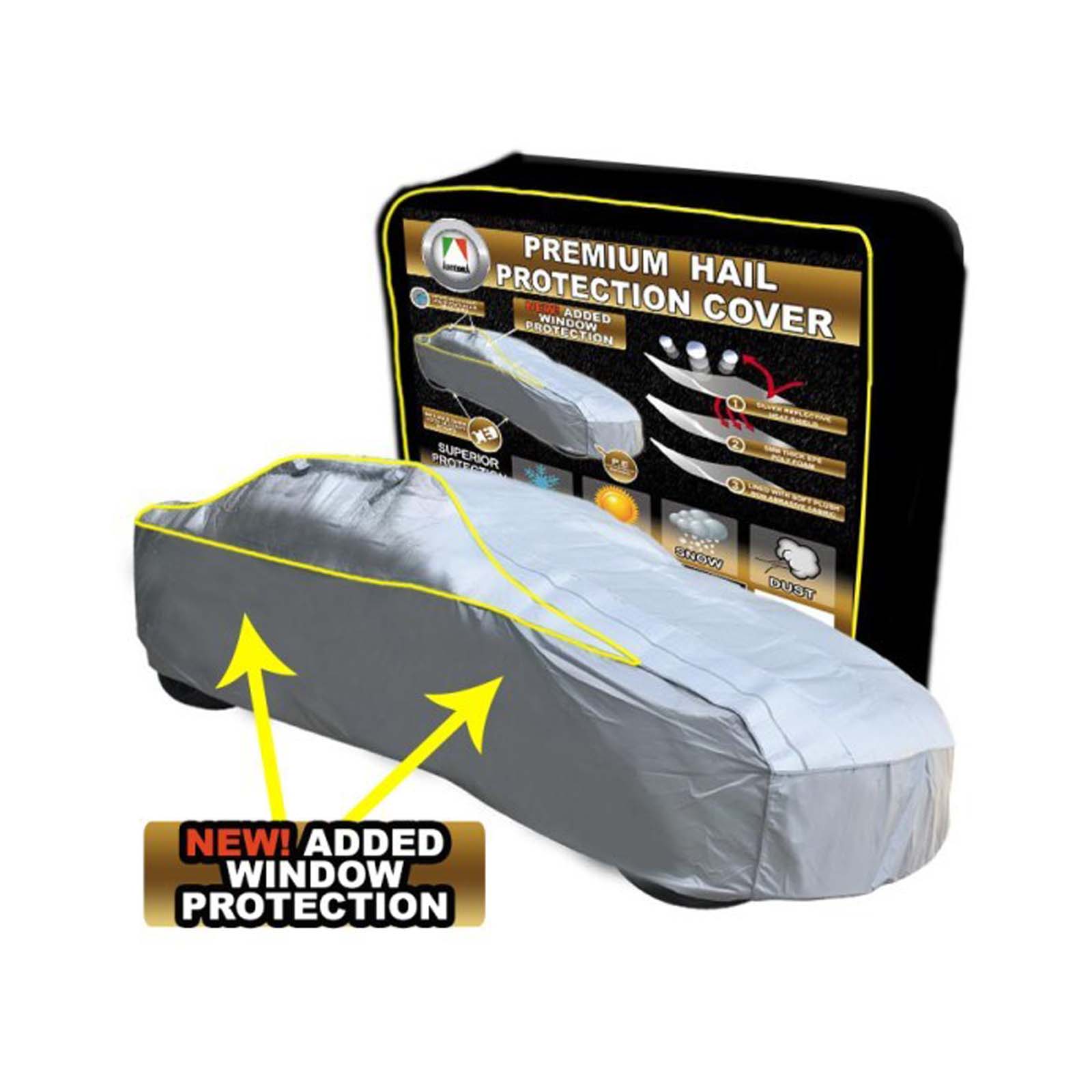 Premium Hail Stone Storm Car Cover Window Protection Sedan to 4.4m Waterproof Autotecnica