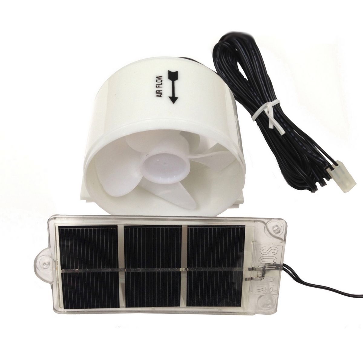 Caravan White Solar Fridge Cooling Fan Camping Camper Motorhome RV Home ...