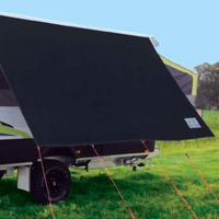 Coast Black Camper 2.2m Kitchen Awning Sunscreen Shade Cover Motorhome Caravan 