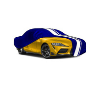 SAAS SHOW CAR COVER Suits Toyota GR Supra 5.0m BLUE LARGE PREMIUM STRIPES