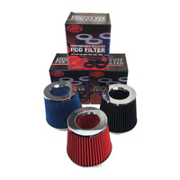 SAAS Performance Multi Fit Pod Air Filter Suits 60/76/89/100mm Inlets Wet Dry [Colour: Black]