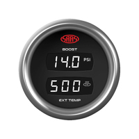 SAAS DUAL DIGITAL GAUGE BOOST 0-30 PSI EXHAUST TEMP 0-900c 52mm DIMMABLE  TRAX