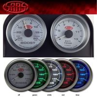 SAAS EGT Exhaust Temp 0-900 Degrees + Petrol Boost -30-20 PSI Gauge + Pod White