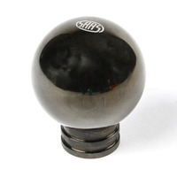 SAAS Billet Shifter Gear Knob Black Chrome Finish Ball Shaped Weighted