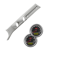 Gauge Pillar Pod Light Grey Single Piece w/ 2in1 Gauges for Landcruiser 2009-On Ext Temp Volts Boost Oil Press