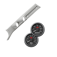 Gauge Pillar Pod Light Grey Single Piece suit Toyota Landcruiser 2009-On w/ Black Boost & EGT Gauge