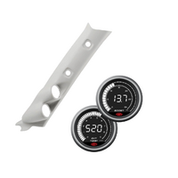 Dual Pillar Pod W Code Painted Single Piece Suits Nissan GU Patrol Y61 1997-15 w/ Digital Boost Exhaust Pyro Gauge