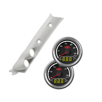 Dual Pillar Pod W Code Painted Single Piece w/ 2in1 Diesel Boost Ext Temp & Dual Volts Gauge