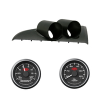 Clip-in Dual Gauge Pod w/ Turbo Boost & Oil Temp Gauge fits Ford BA BF Falcon