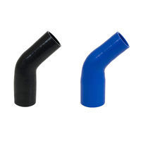 SAAS Silicone Hose 45 Degree Reducer 51mm ID to 63mm ID Black or Blue