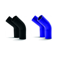 SAAS Silicone Hose 45 Degree Bend 70mm Internal Diameter Black or Blue [Colour: Blue]