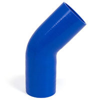 SAAS Silicone Hose 45 Degree Bend 76mm Internal Diameter Black or Blue [Colour: Blue]