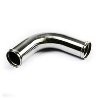 SAAS Pipe 57mm Ø x 90 Degrees Aluminium Polished