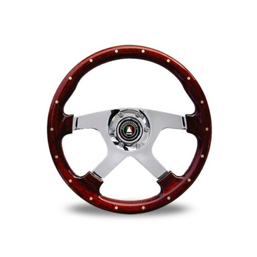 Steering Wheel Bullit Woodgrain with Polished Spokes Large 380mm 