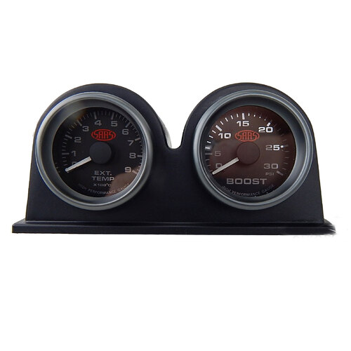 SAAS Ext Temp 0-900 Deg & Diesel Boost 0-30 Gauges w/ Dash Pod suit Prado Hilux 