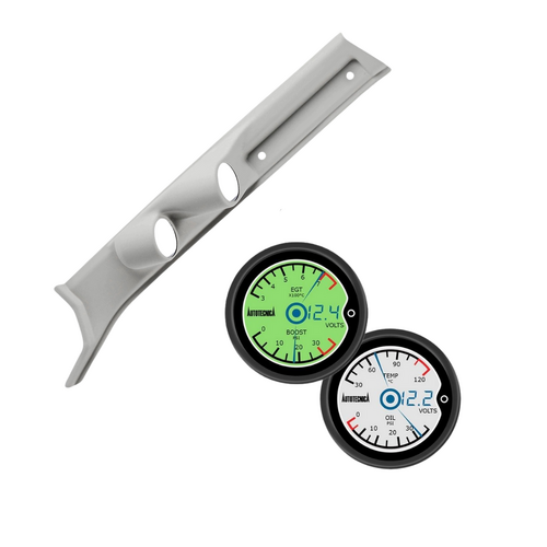 Gauge Pillar Pod Light Grey w/ 3 in 1 LCD Digital Gauge suit 70 Series Landcruiser 2009-On