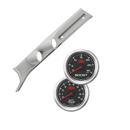 Gauge Pillar Pod Light Grey w/ Black Face Ser 3 Diesel Boost & Exhaust for Landcruiser 2009-On