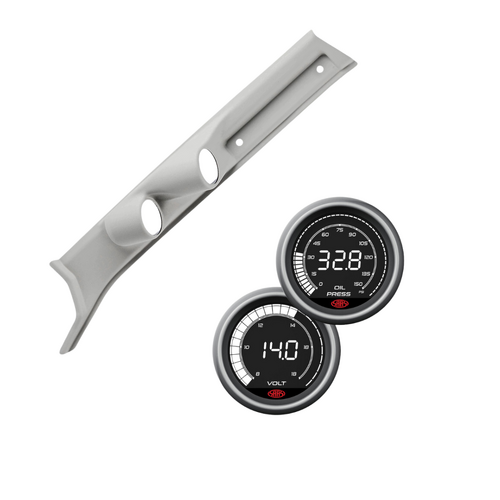 Gauge Pillar Pod Light Grey Single Piece suit Toyota Landcruiser 2009-On w/ Digital Oil Volt Gauge