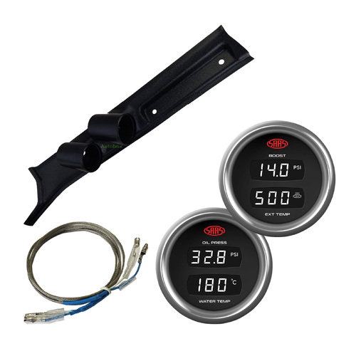 Pillar Pod Digital Gauges for LANDCRUISER 70 W/ SRS 2016-On Boost EGT Oil Water