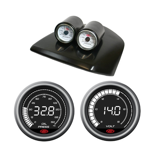 FG-X FG2 Falcon Dual Dash Pod w/ Digital Volt + Oil Pressure Gauges XR6 XR8 XR6T