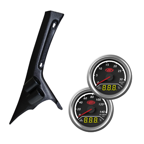 Pillar Pod w/ Grab Handle 2in1 Boost EGT Water Oil Gauge Suits Nissan D40 2006-15