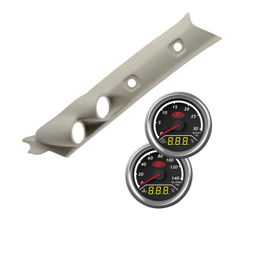 Dual Pillar Pod G Code Painted Single Piece Suits Nissan GU Patrol Y61 1997-2015 w/ Boost EGT Water Oil Gauge