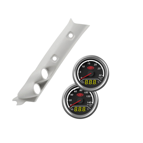 Dual Pillar Pod W Code Painted Single Piece Suits Nissan GU Patrol Y61 1997-2015 w/ Boost EGT Water Oil Gauge