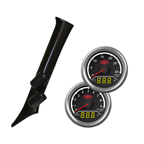 Pillar Pod 2in1 BOOST VOLT EXT TEMP VOLT Gauge Suits Nissan Skyline R34 GTT & GTR