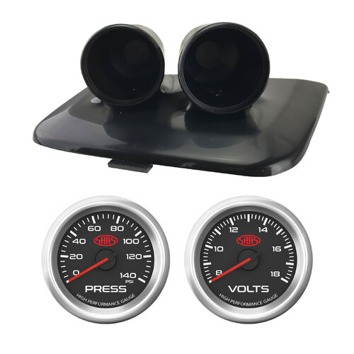 Clip In Dual Gauge Dash Pod Black Ser 3 Oil Pres Volts for VE Commodore 2006-13