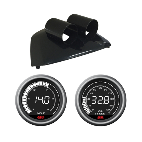 FG Falcon XR6 XR8 MKI SAAS DASH GAUGE POD W/ DIGITAL OIL PRESSURE VOLT GAUGES