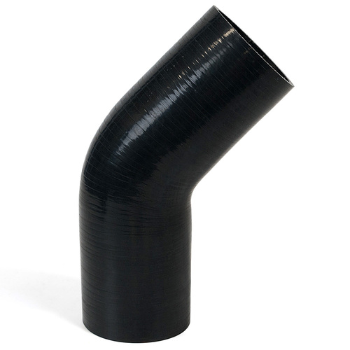 SAAS Silicone Hose 45 Degree Bend 76mm Internal Diameter Black or Blue