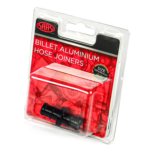 SAAS Hose Joiner Billet Aluminum Black 12mm (1/2in)