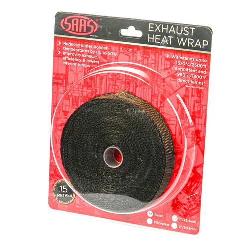 SAAS Exhaust Wrap Fibreglass 25mm (1in) x 15m